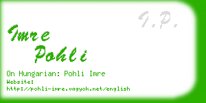 imre pohli business card